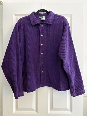 Ezze Wear | Purple Corduroy Button-Up Jacket | Vintage